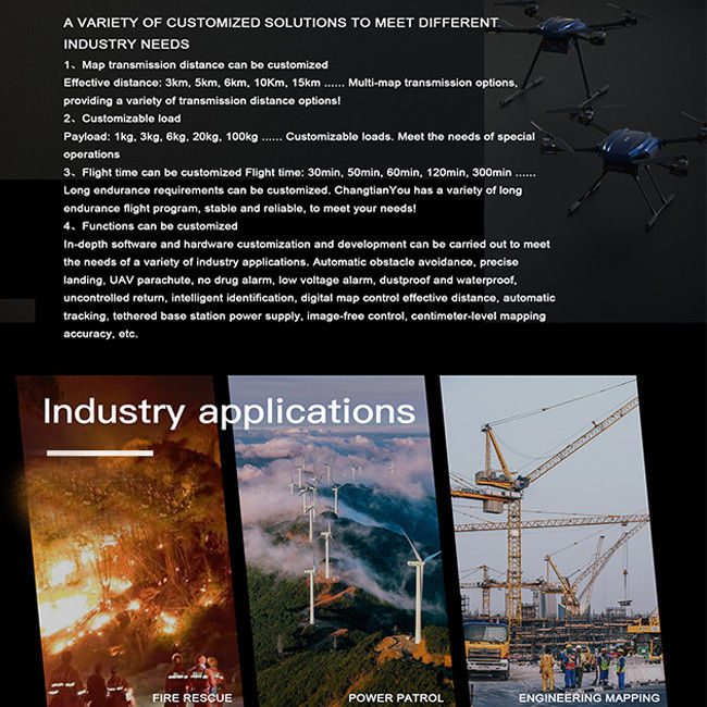 Powerful Industrial Grade Drone 3000g Load Capacity And 29mins Flight Time Full Load HK-M300