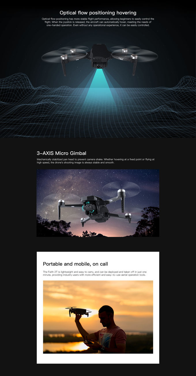 Durable Search Rescue Drone Foldable Drone With Camera And LCD Screen