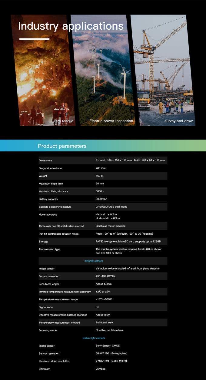 Durable Search Rescue Drone Foldable Drone With Camera And LCD Screen