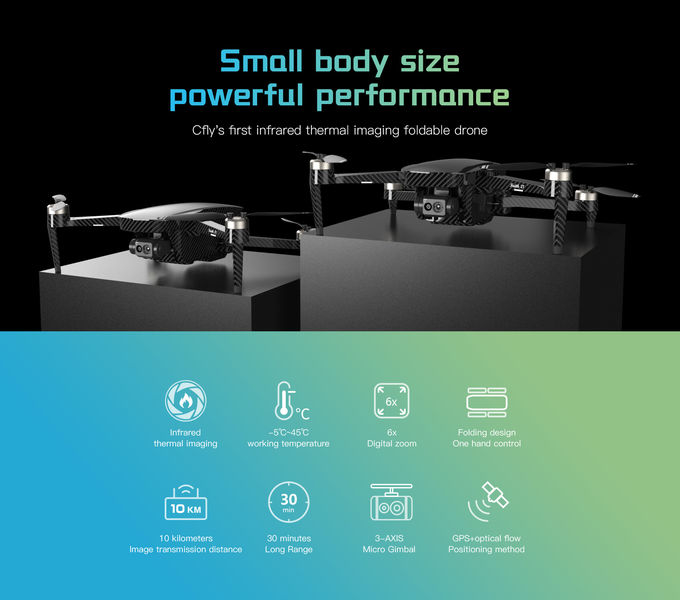 Durable Search Rescue Drone Foldable Drone With Camera And LCD Screen