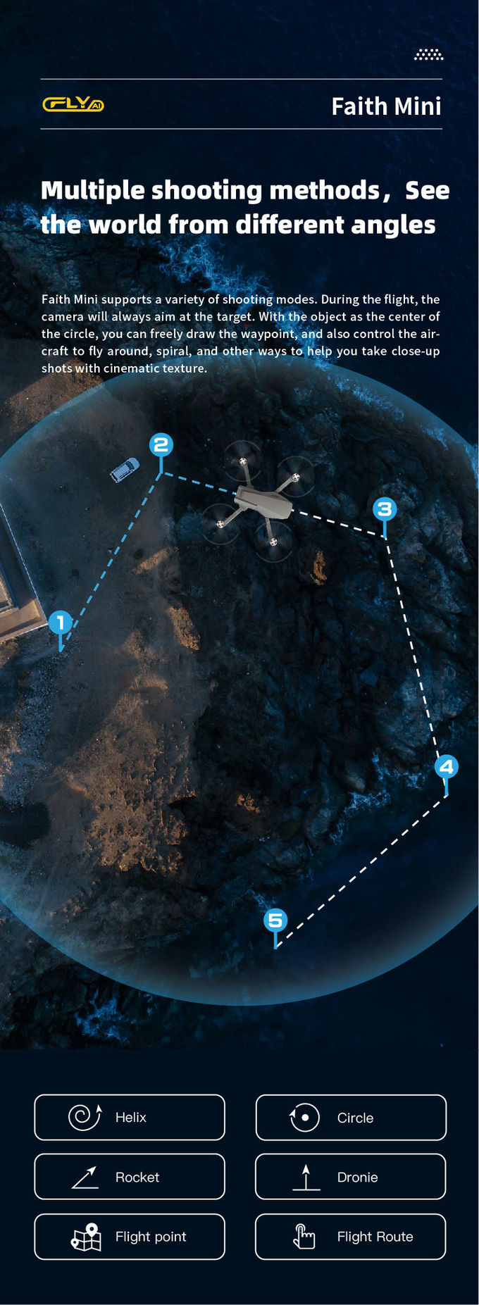 Faith Mini 3D Survey Drone 1080P 10km UAV Mapping Drone With Strong Flight Performance