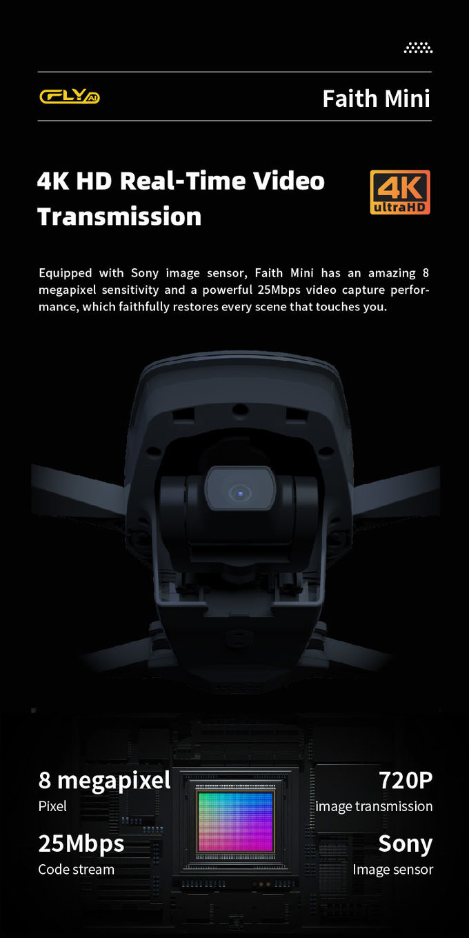 Faith Mini 3D Survey Drone 1080P 10km UAV Mapping Drone With Strong Flight Performance