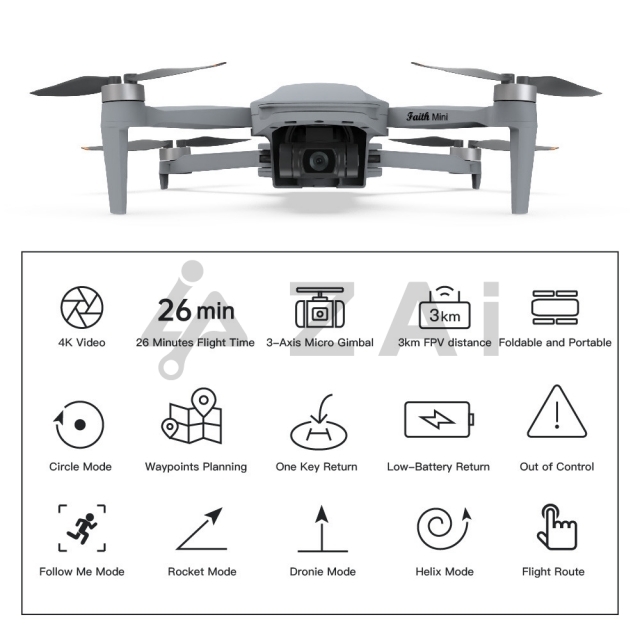 4m/S 3D Mapping Drones For Surveying Land 3840*2160 Image Size